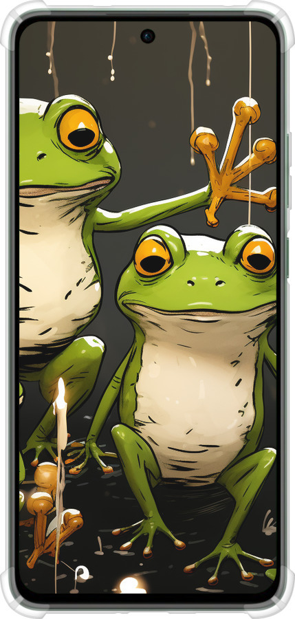 Силикон с усиленными углами чехол Жабки 2 для Oppo Reno12 FS - 5657sp-3867 изображение 