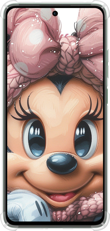 Силикон с усиленными углами чехол Минни Маус с бантиком для Oppo Reno12 FS - 6055sp-3867 изображение 