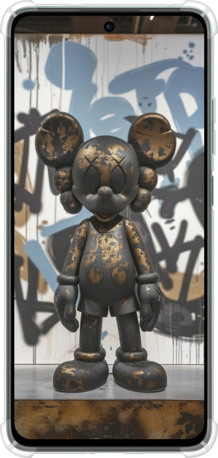 Силикон с усиленными углами чехол Bronze kaws v2 для Oppo Reno12 FS - 6098sp-3867 изображение 