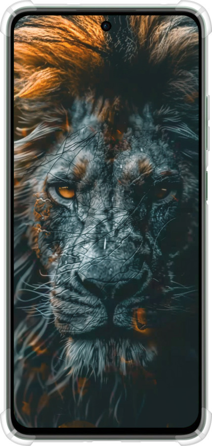 Силикон с усиленными углами чехол Лев в сумерках для Oppo Reno12 FS - 6154sp-3867 изображение 