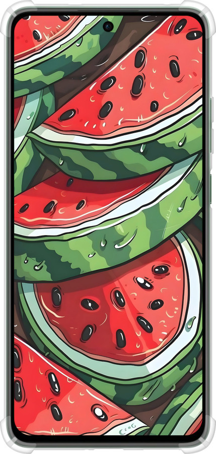 Силикон с усиленными углами чехол Арбуз для Oppo Reno12 FS - 6315sp-3867 изображение 