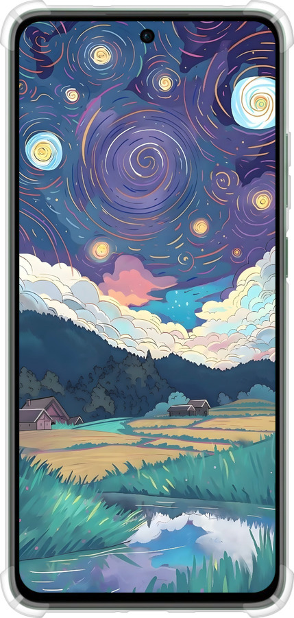 Силикон с усиленными углами чехол Креативный арт для Oppo Reno12 FS - 6322sp-3867 изображение 