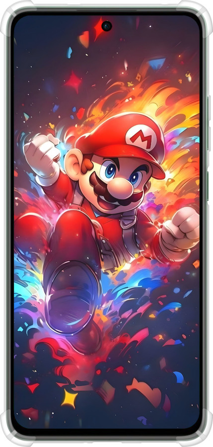 Силикон с усиленными углами чехол Супер Марио для Oppo Reno12 FS - 6342sp-3867 изображение 