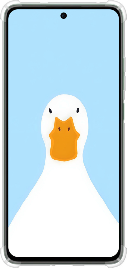 Силикон с усиленными углами чехол Гусь для Oppo Reno12 FS - 6350sp-3867 изображение 
