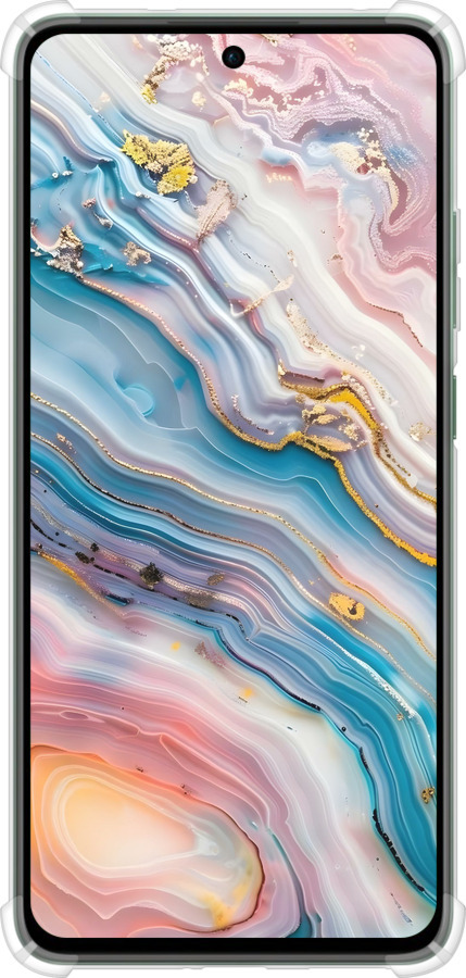 Силикон с усиленными углами чехол Мрамор красивый для Oppo Reno12 FS - 6376sp-3867 изображение 