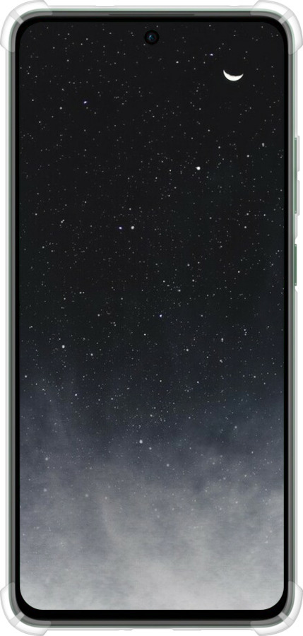 Силикон с усиленными углами чехол Сині хмари, Синій місяць для Oppo Reno12 FS - 6396sp-3867 изображение 