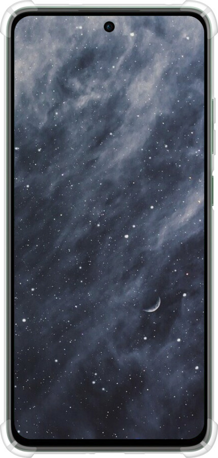Силикон с усиленными углами чехол Голубые облака, Голубая луна для Oppo Reno12 FS - 6398sp-3867 изображение 