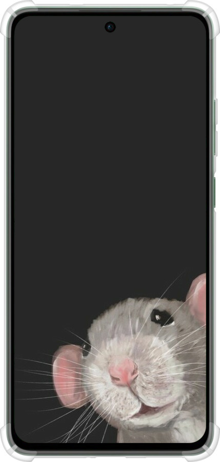 Силикон с усиленными углами чехол The Peeking Rat для Oppo Reno12 FS - 6442sp-3867 изображение 