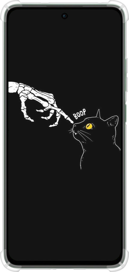 Силикон с усиленными углами чехол Кошка для Oppo Reno12 FS - 6505sp-3867 изображение 