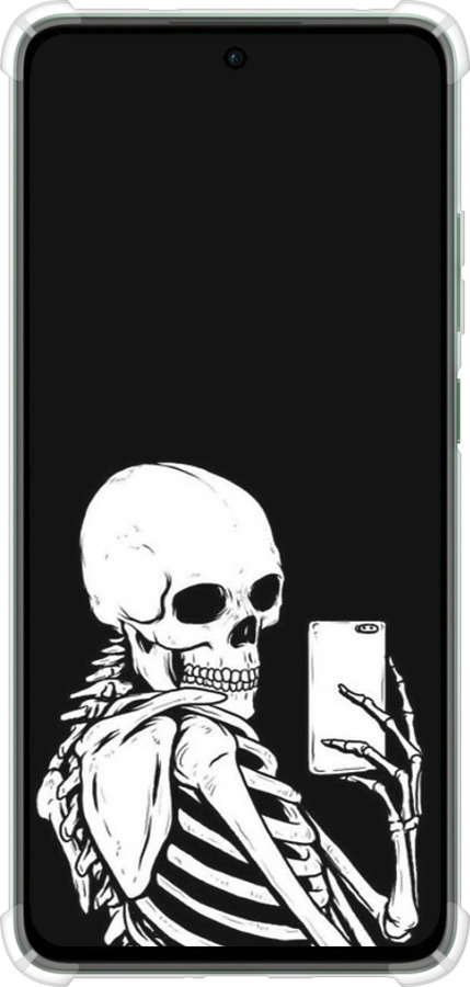 Силикон с усиленными углами чехол Скелет делает Selfie для Oppo Reno12 FS - 6535sp-3867 изображение 