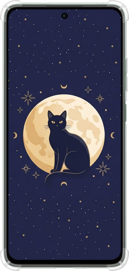 Силикон с усиленными углами чехол Cute Cat Celestial/Witchy для Oppo Reno12 FS - 6787sp-3867 изображение 