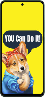 Силиконовый чехол чехол с корги You Can Do It для Oppo Reno12 F 4G - 6184u-3847 изображение 