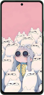 Силіконовий чехол Малышка с котами для Oppo Reno12 FS - 6295u-3867 изображение 