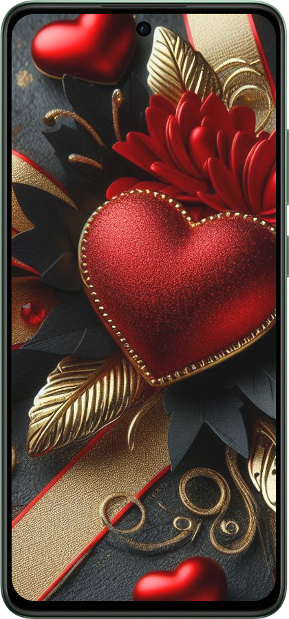 Силіконовий чехол Сердечки v2 для Oppo Reno12 FS - 5832u-3867 изображение 