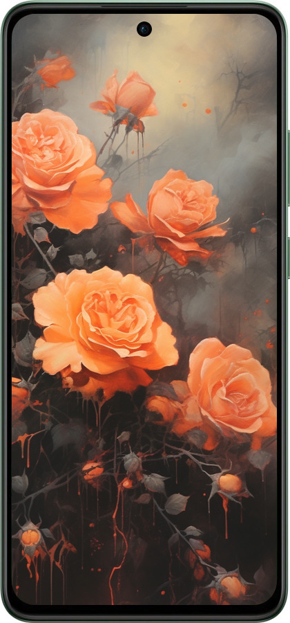 Силіконовий чехол Оранжеві троянди для Oppo Reno12 FS - 5944u-3867 изображение 
