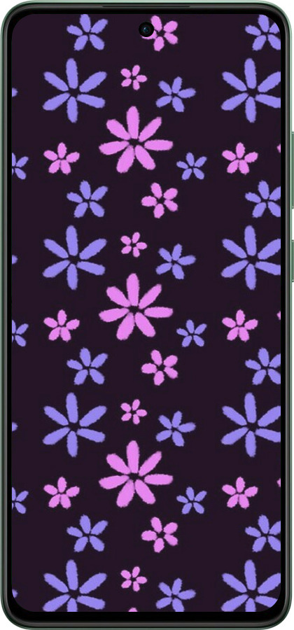 Силиконовый чехол с  цветами для Oppo Reno12 FS - 6258u-3867 изображение 