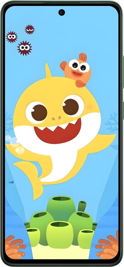 Силіконовий чехол Бейби Шарк для Oppo Reno12 FS - 6303u-3867 изображение 