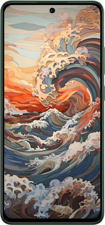 Силіконовий чехол Арт хвилі для Oppo Reno12 F 4G - 6324u-3847 изображение 