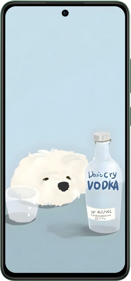 Силіконовий чехол Пес водка для Oppo Reno12 FS - 6368u-3867 изображение 