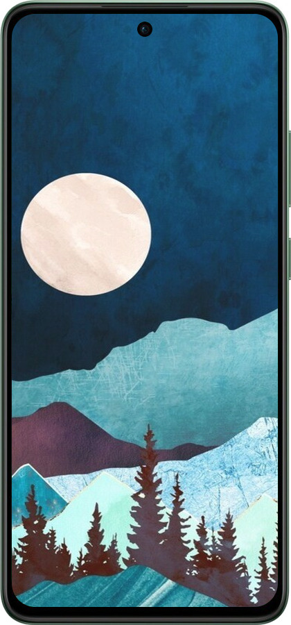 Силиконовый чехол Горная идиллия ночной пейзаж для Oppo Reno12 FS - 6488u-3867 изображение 