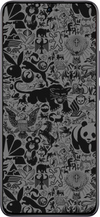 TPU чехол Чёрно-серый стикер бомбинг для Oppo Reno12 Pro 5G - 2432b-3740 изображение 