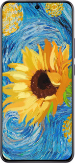 TPU чехол Цветы желто-голубые для Oppo Reno12 Pro 5G - 5308b-3740 изображение 