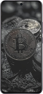 TPU чехол Black Bitcoin для Oppo Reno12 Pro 5G - 6090b-3740 изображение 