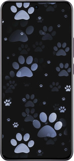 TPU чехол З синіми відбитками лап для Oppo Reno12 Pro 5G - 6441b-3740 изображение 