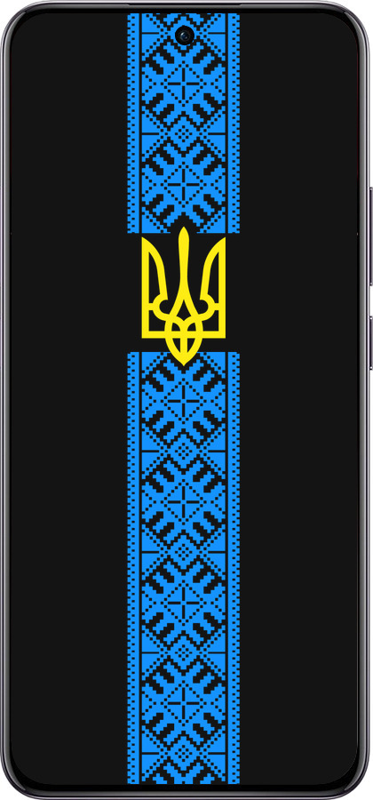 TPU чехол Тризуб в вышиванке для Oppo Reno12 Pro 5G - 1158b-3740 изображение 