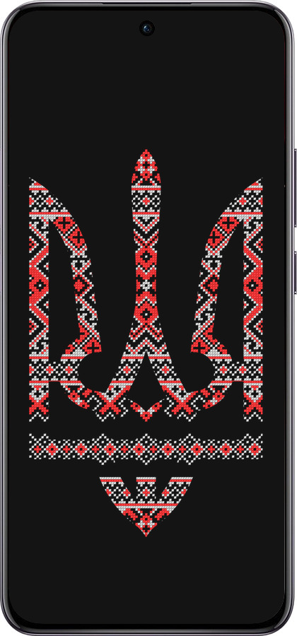 TPU чехол Герб - вишиванка на чорному фоні для Oppo Reno12 Pro 5G - 1196b-3740 изображение 