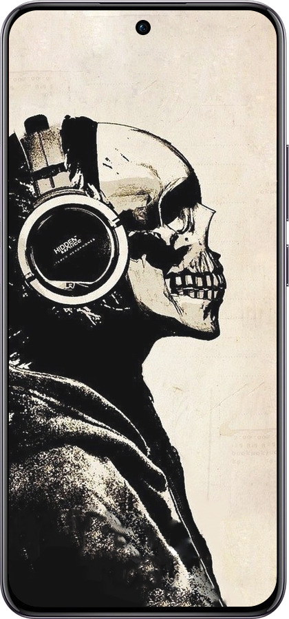 TPU чехол Скелет-меломан v2 для Oppo Reno12 Pro 5G - 1200b-3740 изображение 