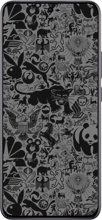 TPU чехол Чёрно-серый стикер бомбинг для Oppo Reno12 Pro 5G - 2432b-3740 изображение 