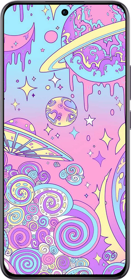 TPU чехол Розовая галактика для Oppo Reno12 Pro 5G - 4146b-3740 изображение 