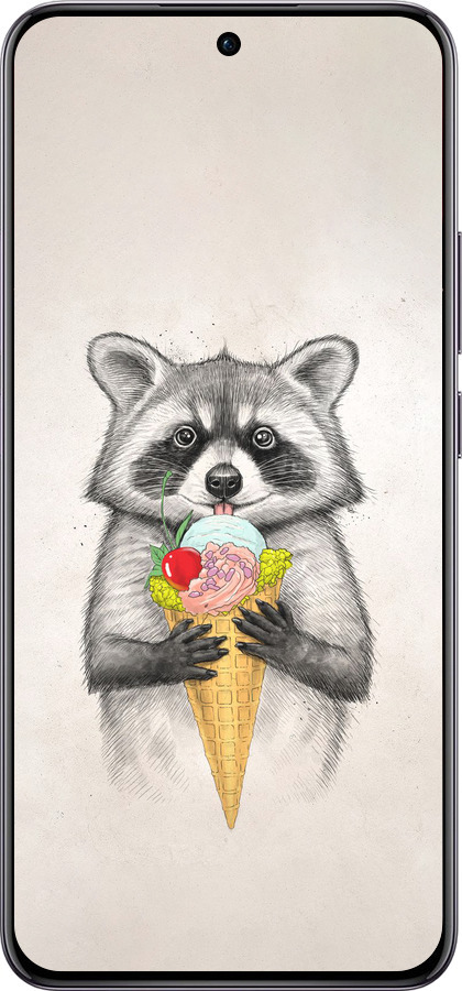 TPU чехол Енотик с мороженым для Oppo Reno12 Pro 5G - 4602b-3740 изображение 