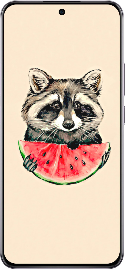 TPU чехол Енотик с арбузом для Oppo Reno12 Pro 5G - 4605b-3740 изображение 