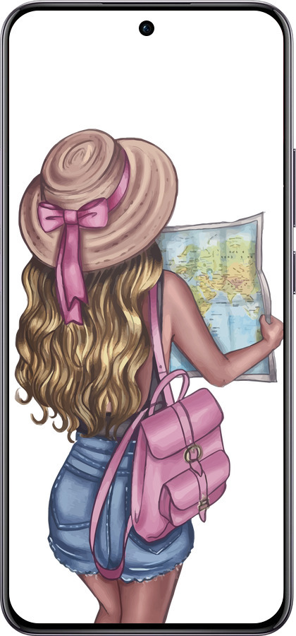 TPU чехол Девушка с картой для Oppo Reno12 Pro 5G - 4704b-3740 изображение 