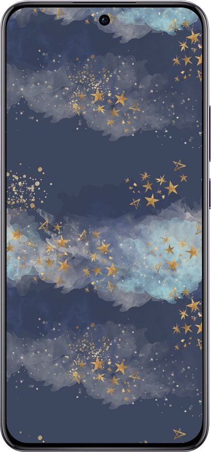 TPU чехол Ночь золотые звезды для Oppo Reno12 Pro 5G - 5421b-3740 изображение 