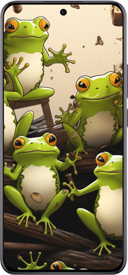 TPU чехол Жабки для Oppo Reno12 Pro 5G - 5656b-3740 изображение 