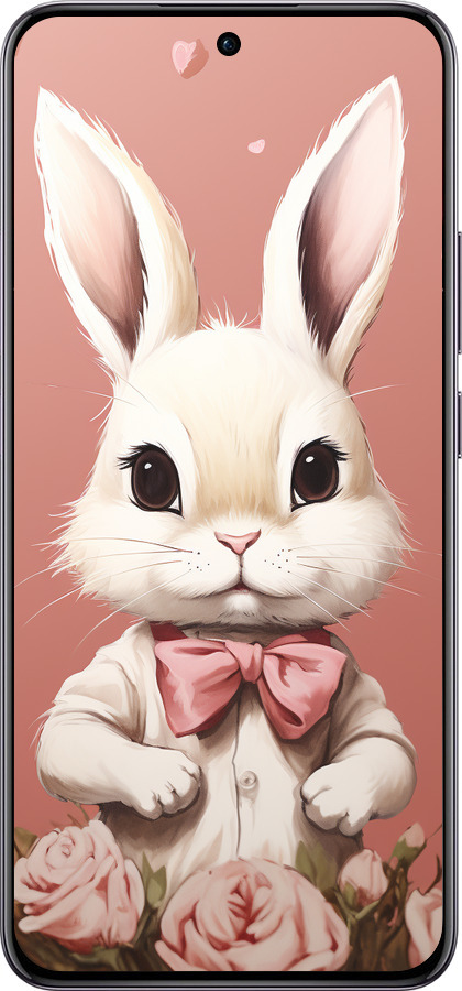 TPU чехол Зайчик для Oppo Reno12 Pro 5G - 5669b-3740 изображение 