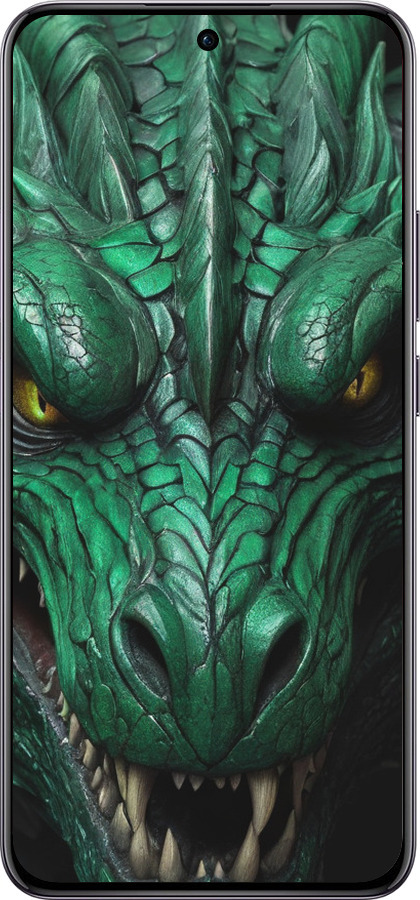 TPU чехол Зелёный дракон v2 для Oppo Reno12 Pro 5G - 5817b-3740 изображение 