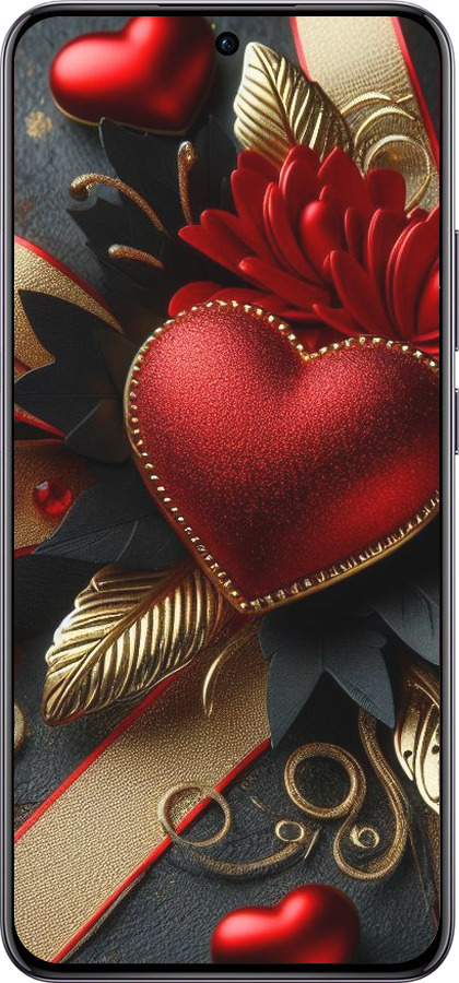 TPU чехол Сердечки v2 для Oppo Reno12 Pro 5G - 5832b-3740 изображение 