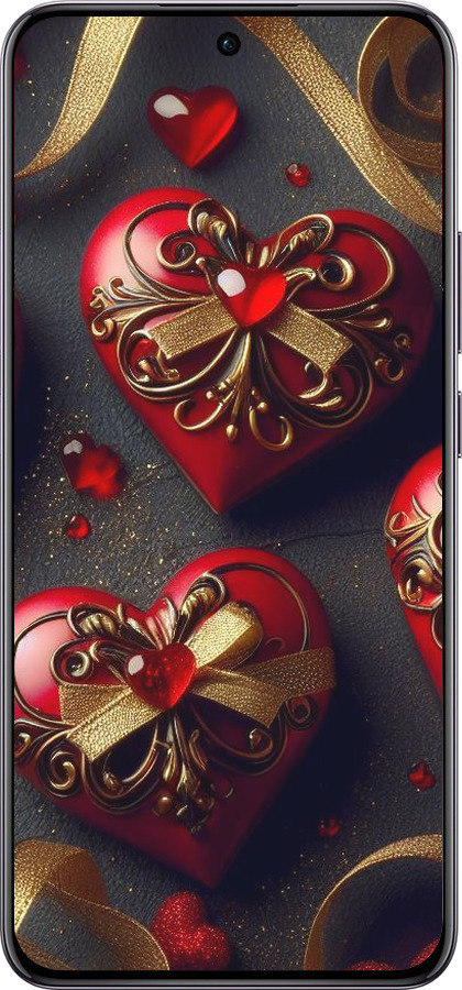 TPU чехол Сердечки v4 для Oppo Reno12 Pro 5G - 5834b-3740 изображение 