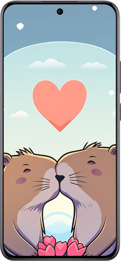 TPU чехол Капибара любовь для Oppo Reno12 Pro 5G - 6027b-3740 изображение 