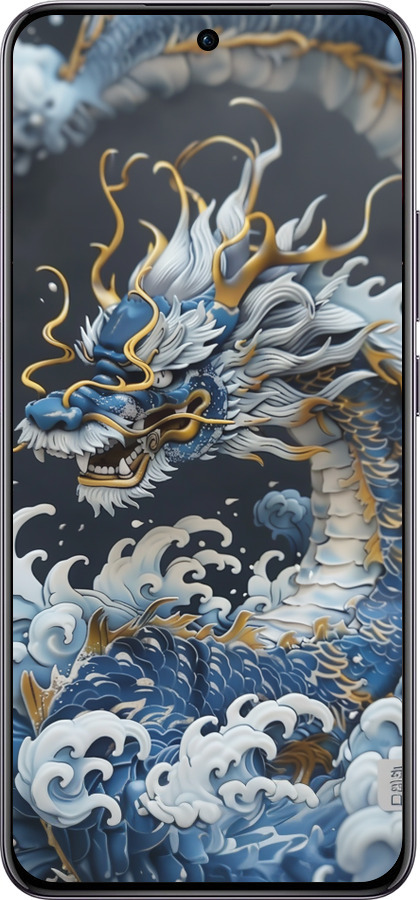TPU чехол Водяной дракон для Oppo Reno12 Pro 5G - 6113b-3740 изображение 