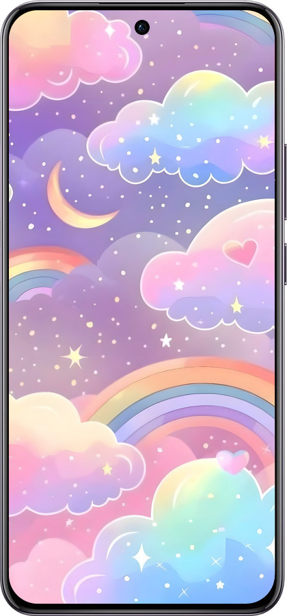 TPU чехол Облака и радуга для Oppo Reno12 Pro 5G - 6312b-3740 изображение 