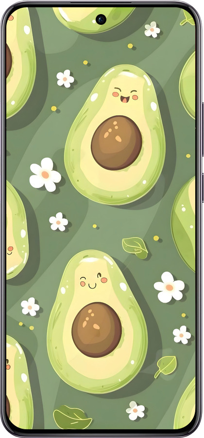 TPU чехол Авокадо для Oppo Reno12 Pro 5G - 6380b-3740 изображение 