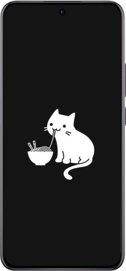 TPU чехол С милым котом на черном фоне для Oppo Reno12 Pro 5G - 6528b-3740 изображение 