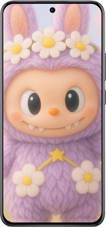 TPU чехол Лабубу 1 для Oppo Reno12 Pro 5G - 6709b-3740 изображение 