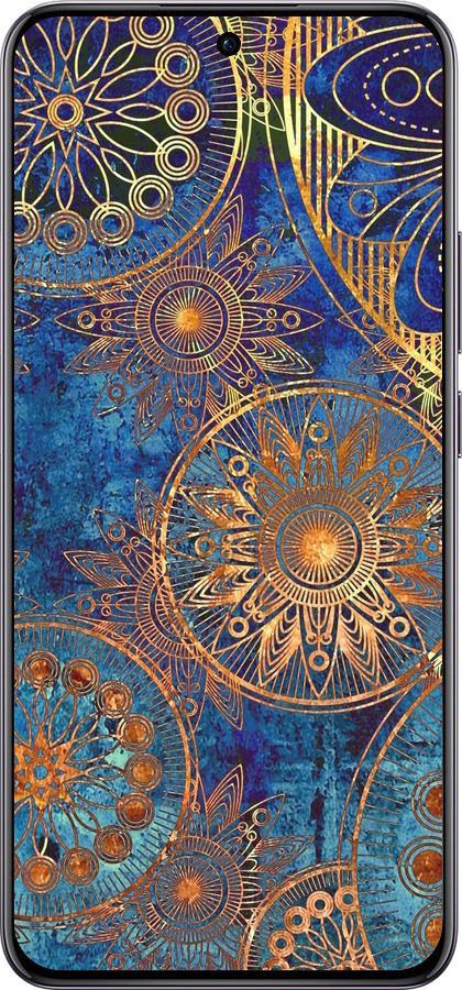 TPU чехол Золотой узор для Oppo Reno12 Pro 5G - 678b-3740 изображение 