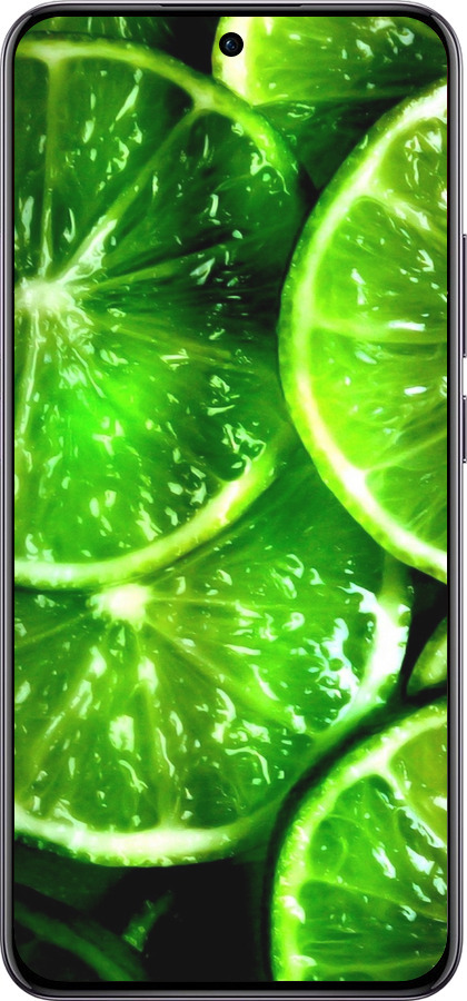 TPU чехол Зелёные дольки лимона для Oppo Reno12 Pro 5G - 852b-3740 изображение 